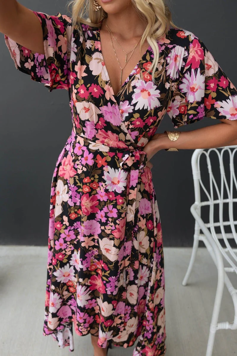 Talisha Wrap Maxi Dress - Image 3