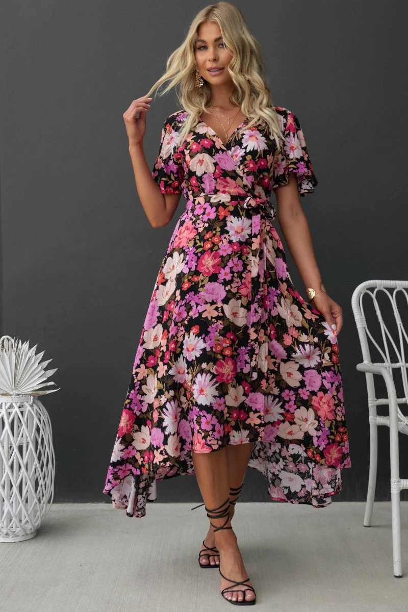 Talisha Wrap Maxi Dress - Image 4