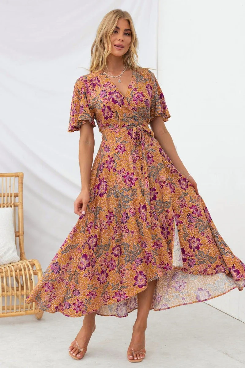 Talisha Wrap Maxi Dress