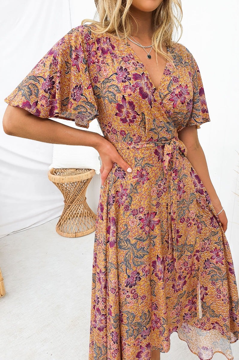 Talisha Wrap Maxi Dress - Image 2