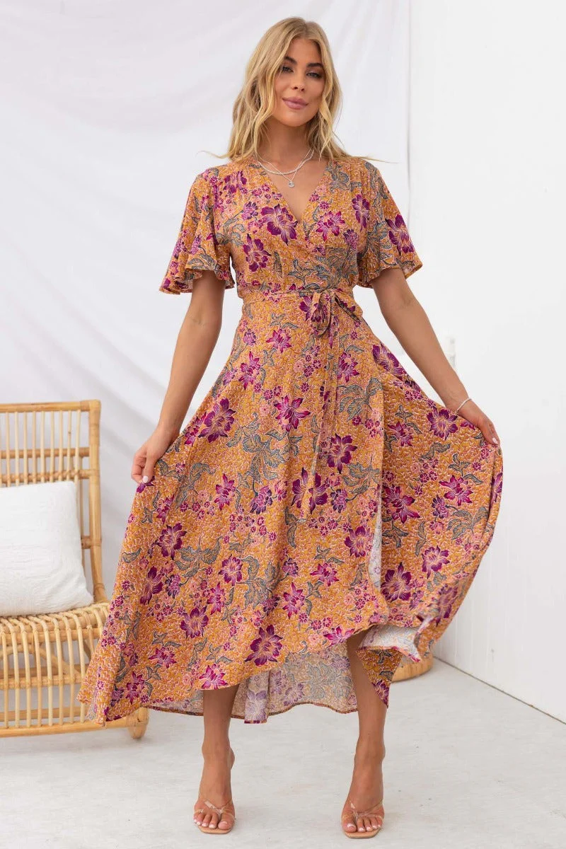 Talisha Wrap Maxi Dress - Image 4