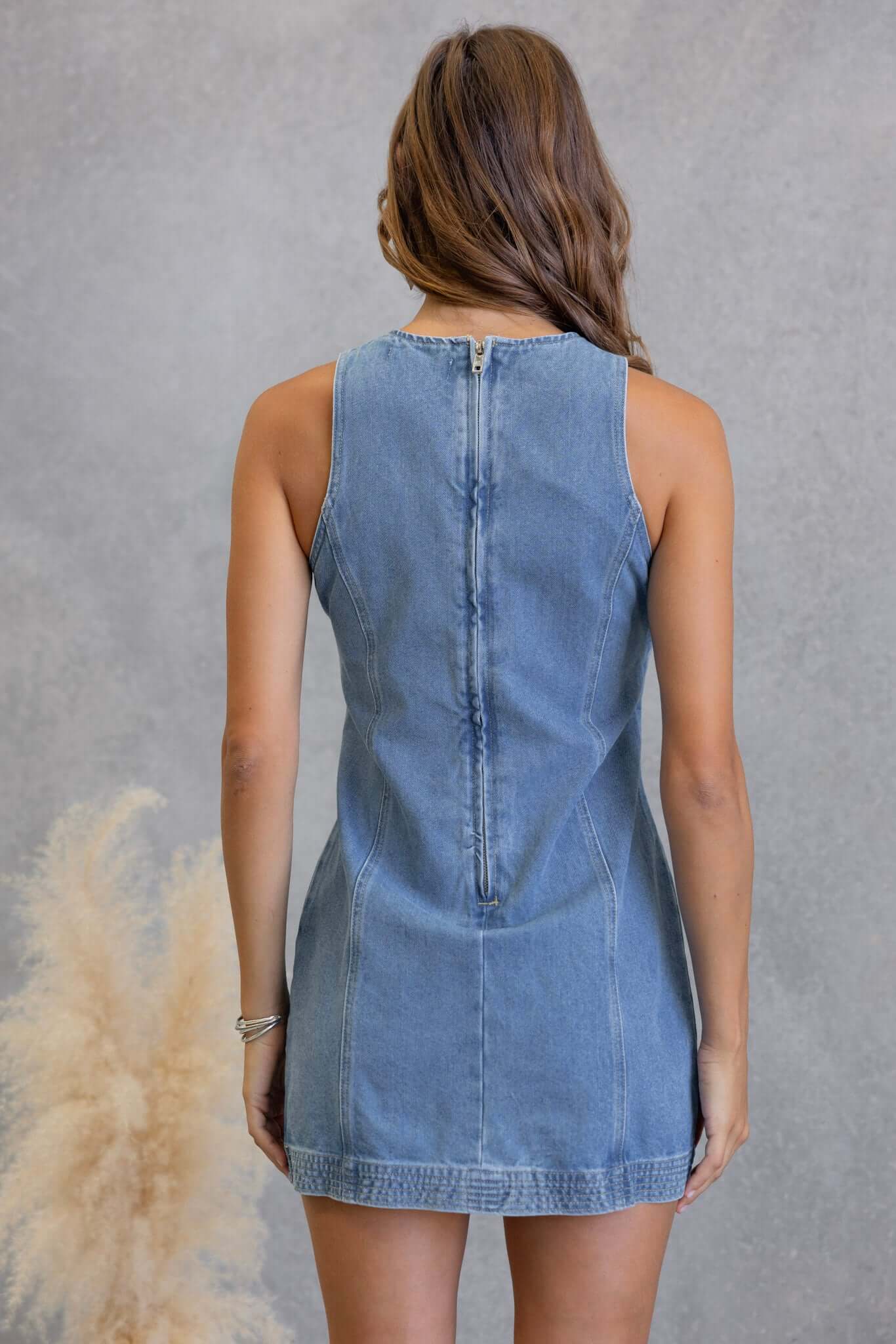 Tempo Denim Dress - Image 7