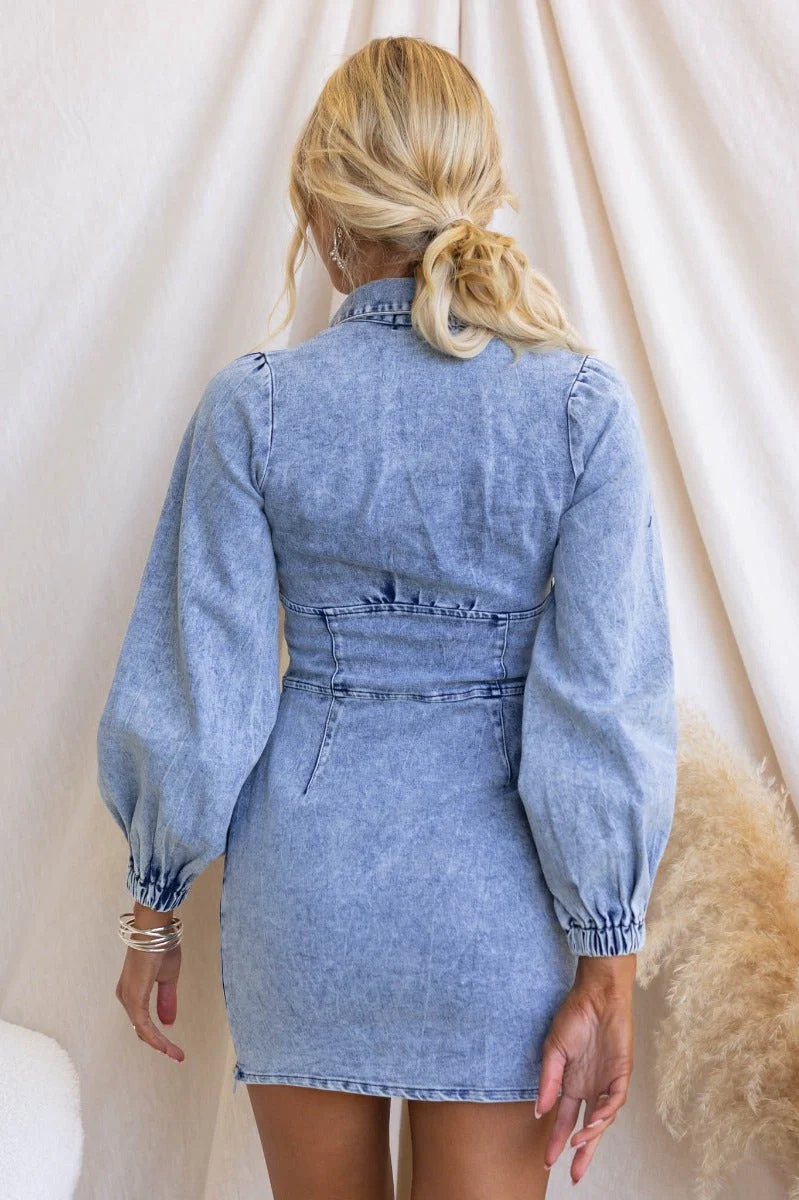 Terese Denim Dress - Image 6
