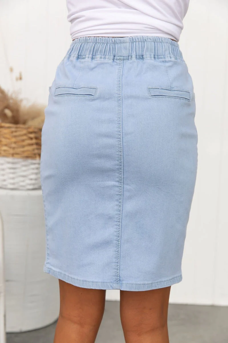 Thinking Smart Denim Skirt - Image 7