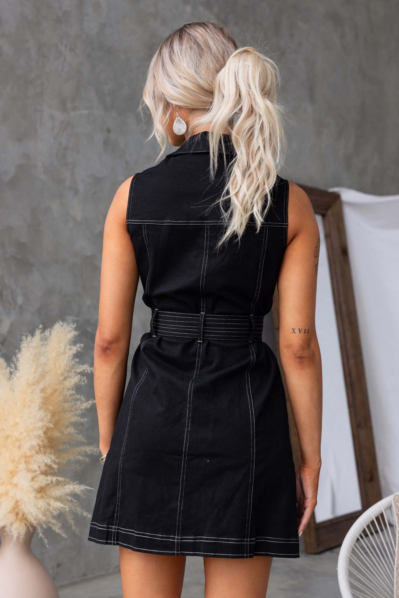 Tied In Denim Dress - Image 7