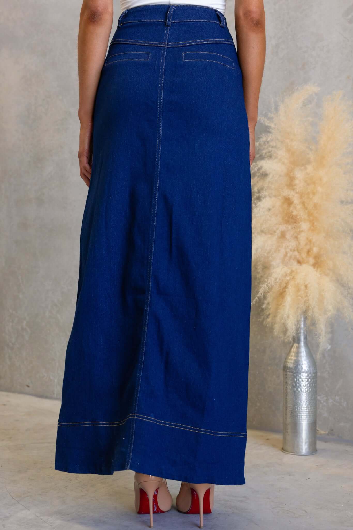 True Denim Maxi Skirt - Image 5