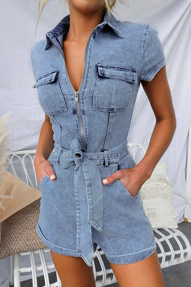 Uphill Denim Playsuit - Image 7