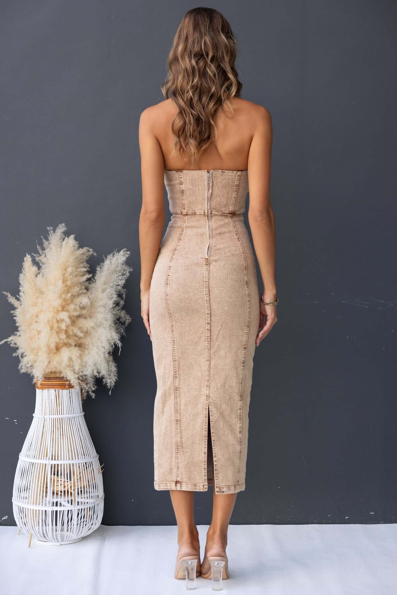 Varney Denim Midi Dress - Image 6