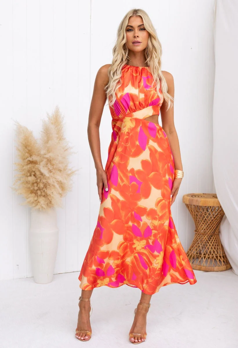 Vivid Colours Midi Dress - Image 4