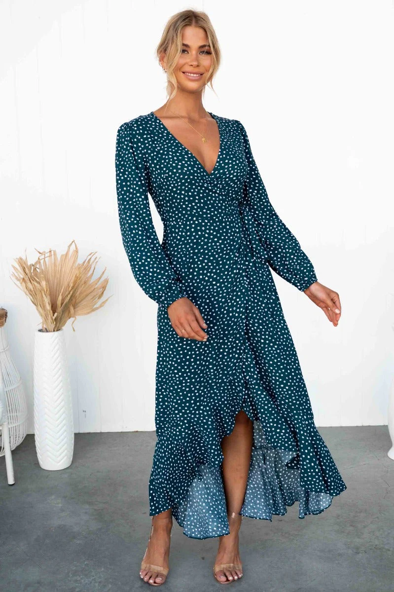 Welinda Wrap Maxi Dress - Image 3