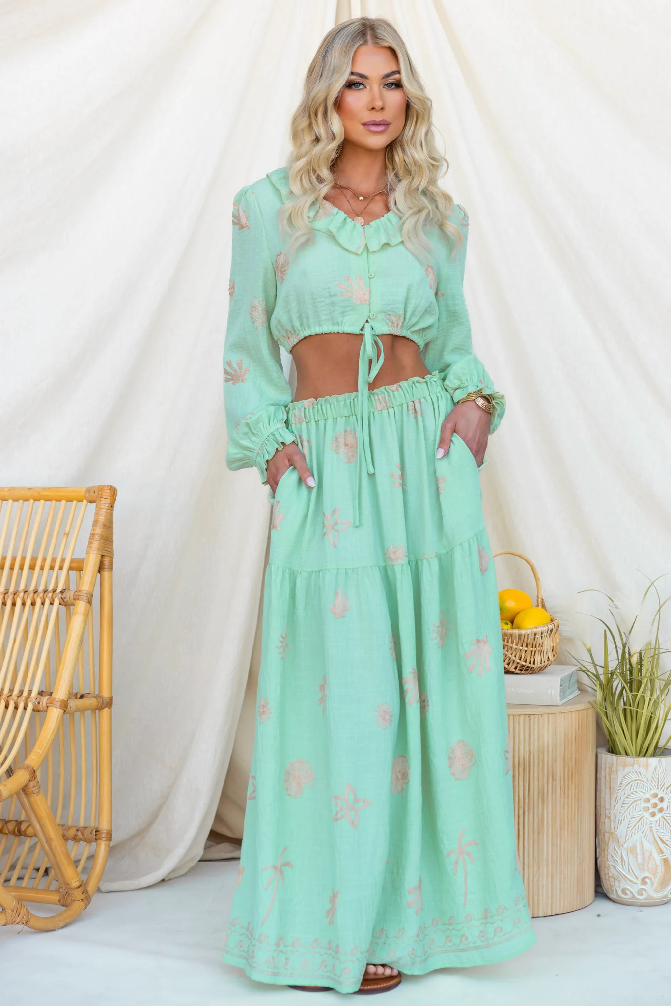 Wild Sage Maxi Skirt - Image 3