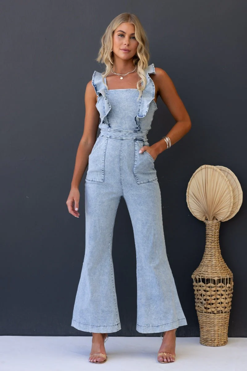 Willa Denim Jumpsuit - Image 4