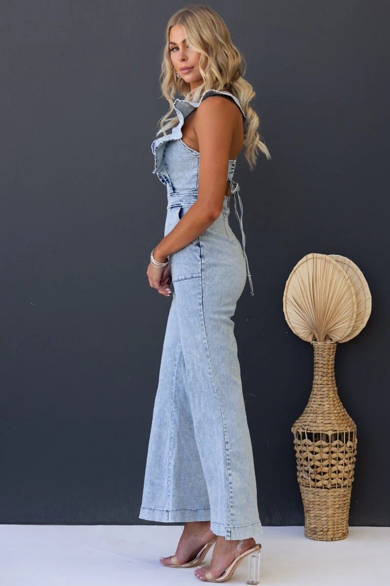 Willa Denim Jumpsuit - Image 5