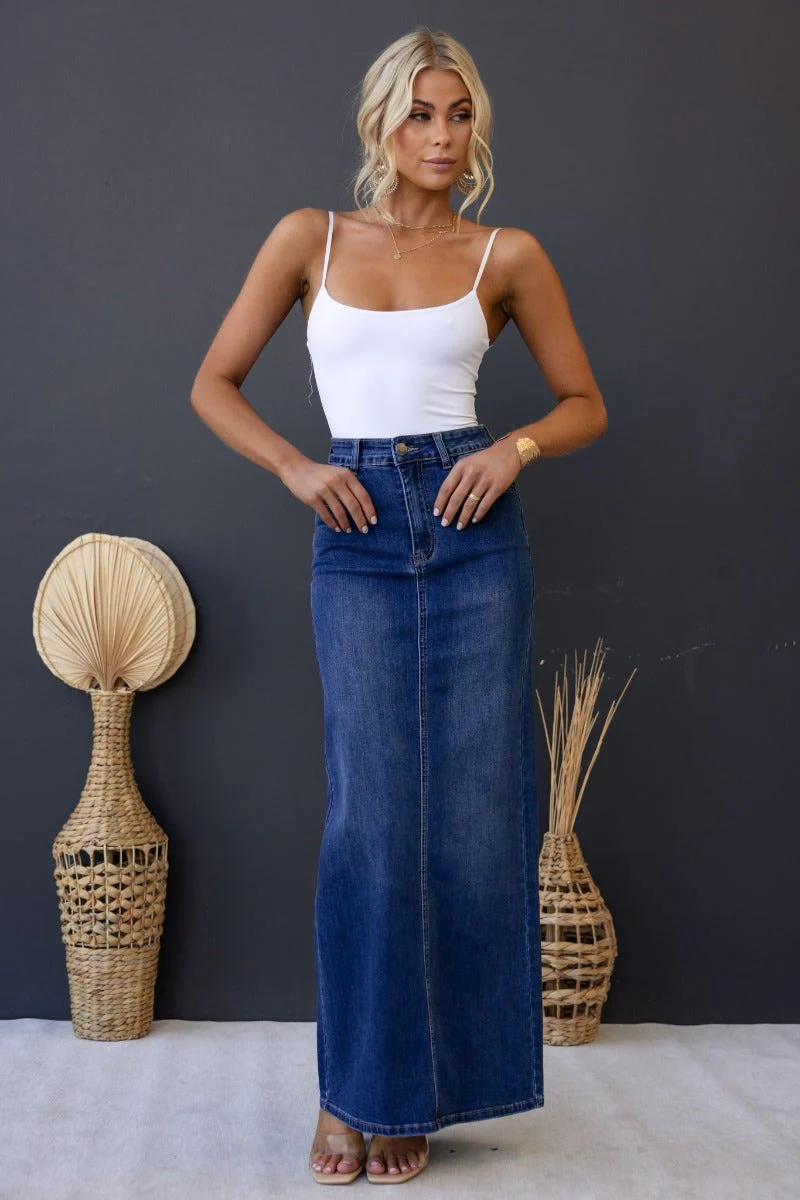 Xano Denim Maxi SKirt - Image 3