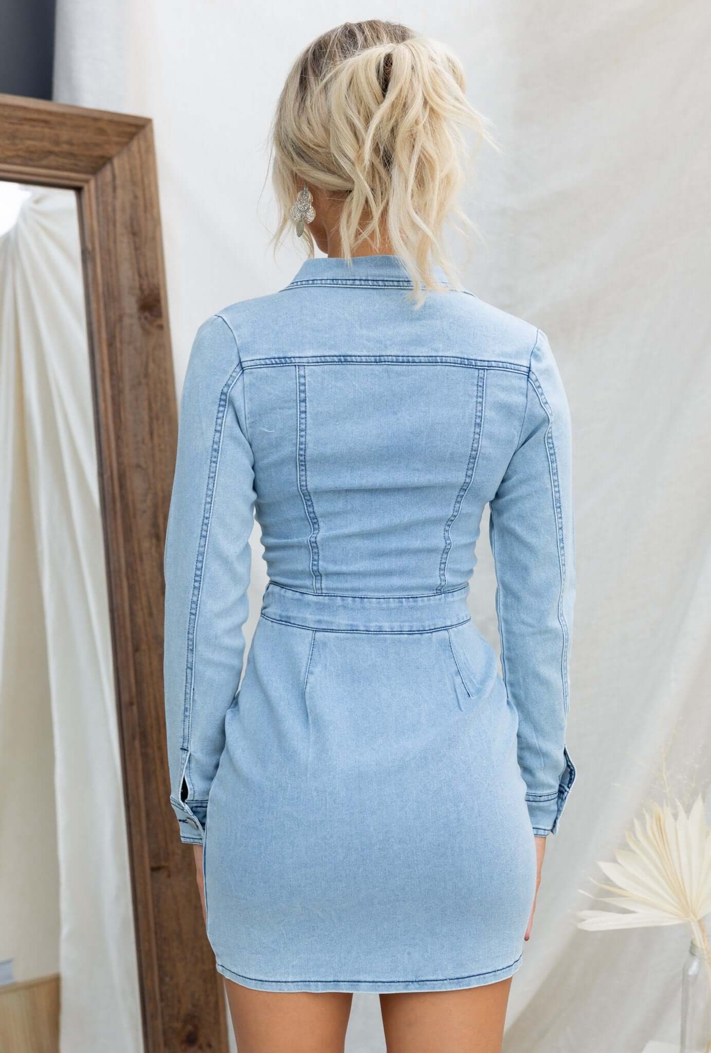 Xenia Denim Dress - Image 5