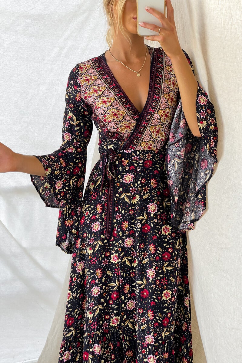 Yolanda Wrap Maxi Dress - Image 2