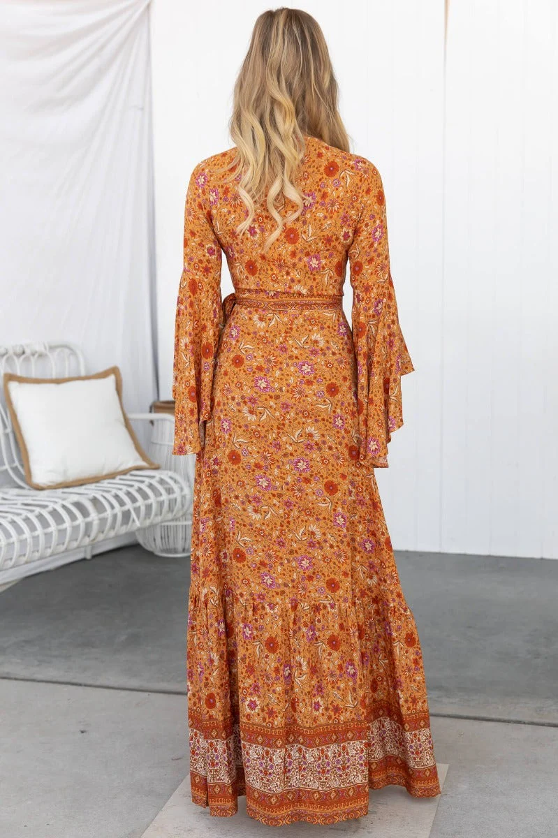 Yolanda Wrap Maxi Dress - Image 5