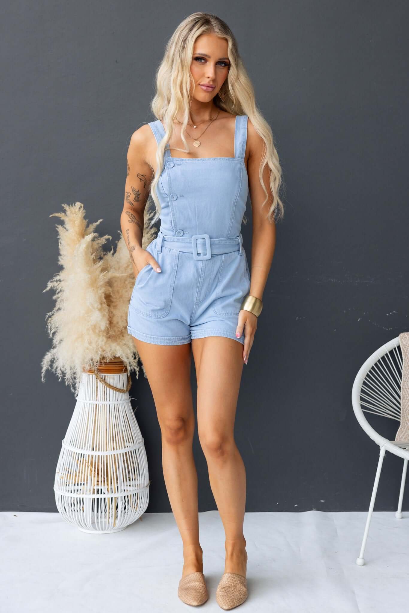 Zaza Denim Playsuit - Image 2
